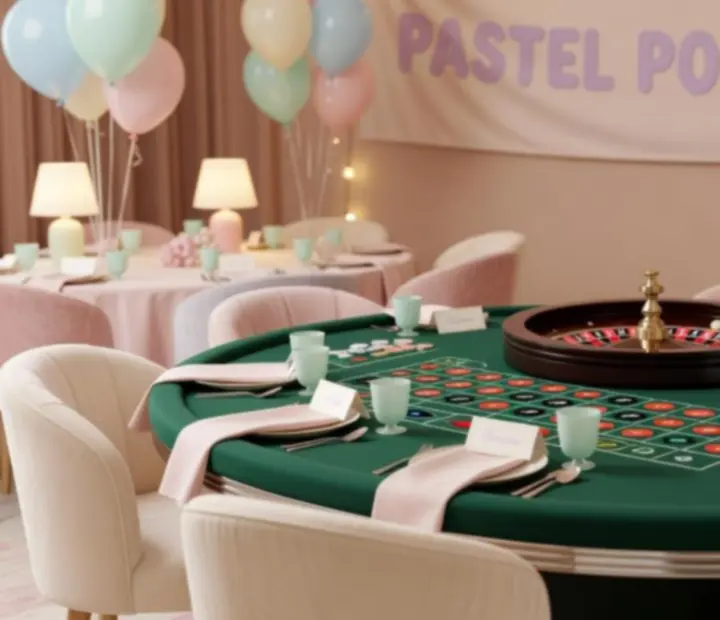 Pasztell kaszinó dekoráció