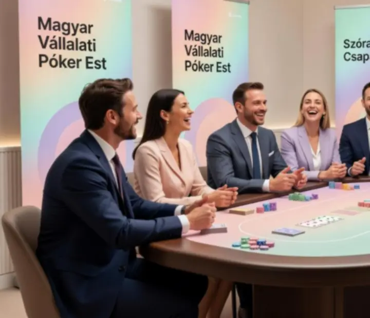 Vállalati póker rendezvény elegáns kaszinó hangulattal